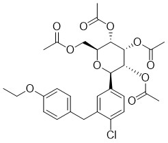 (2R,3R,4R,5S,6S)-2-(acetoksymetylo)-6-(4-chloro-3-(4-etoksybenz Nr CAS 461432-25-7 APIs Półprodukty