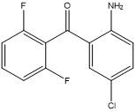 (2-amino-5-chlorofenylo)(2,6-difluorofenylo)metanon heterocykliczny związek CAS 28910-83-0