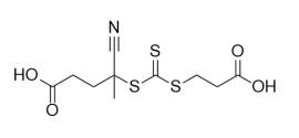 Kwas 4-((((2-karboksyetylo)tio)karbotioilo)tio)-4-cyjanopentanowy Nr CAS 2055041-03-5 C10H13NO4S3 Żółty proszek